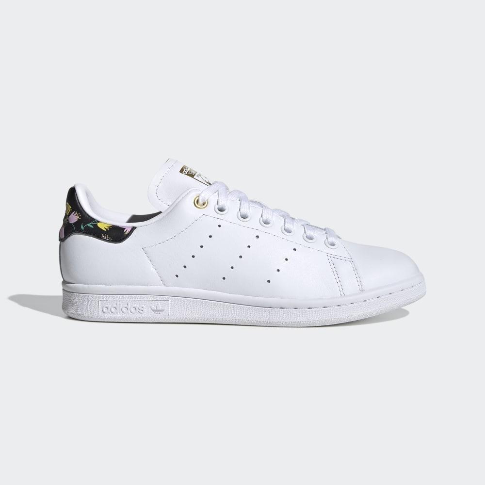 Adidas Women's Stan Smith Originals Shoes White/Black/Gold Metal Ireland EH2037